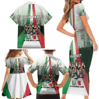 Personalized Italy Cycling Family Matching Short Sleeve Bodycon Dress and Hawaiian Shirt Life In The Bike Lane - Wonder Print Shop