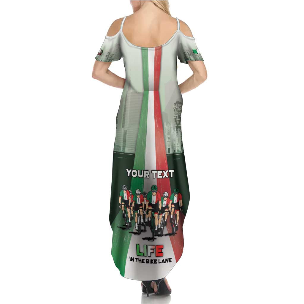 Personalized Italy Cycling Family Matching Summer Maxi Dress and Hawaiian Shirt Life In The Bike Lane - Wonder Print Shop