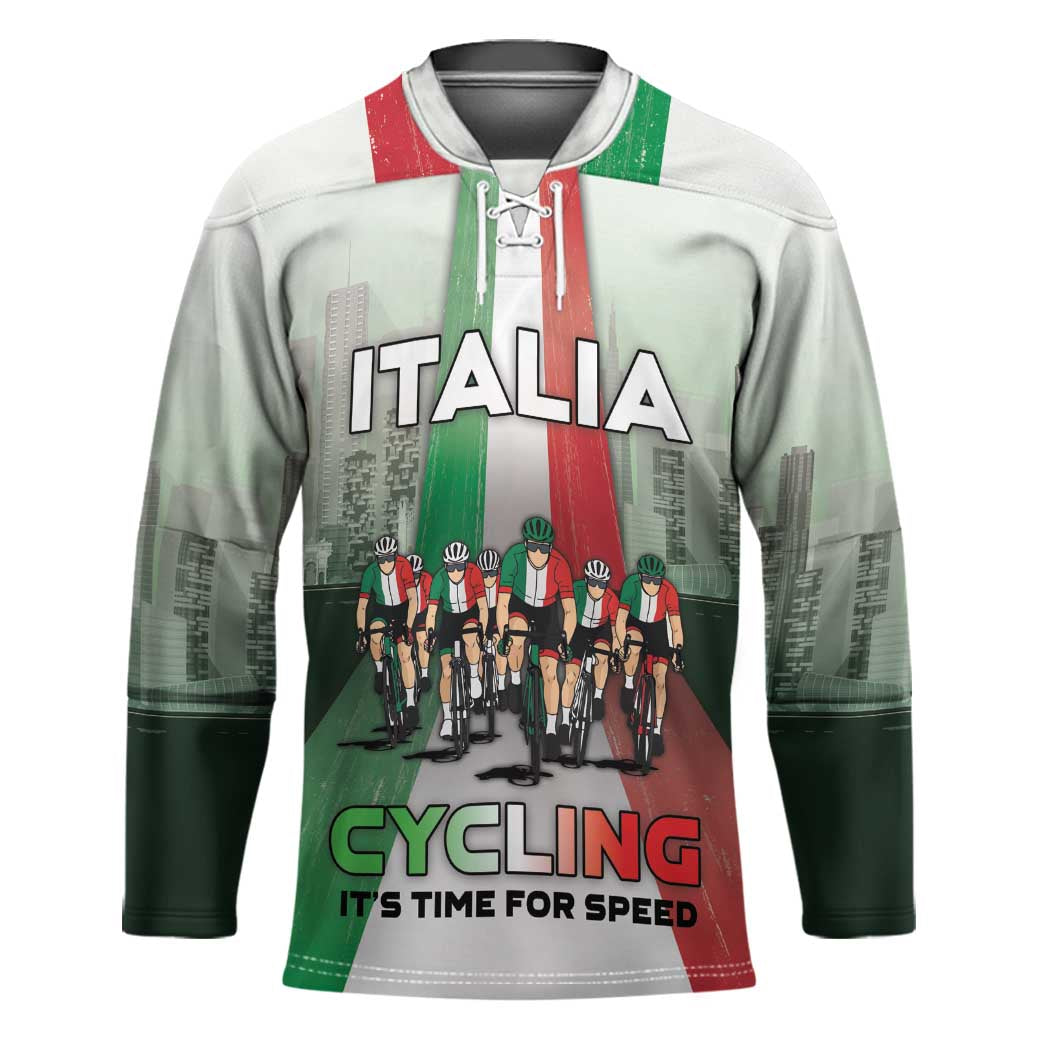Personalized Italy Cycling Hockey Jersey Life In The Bike Lane - Wonder Print Shop
