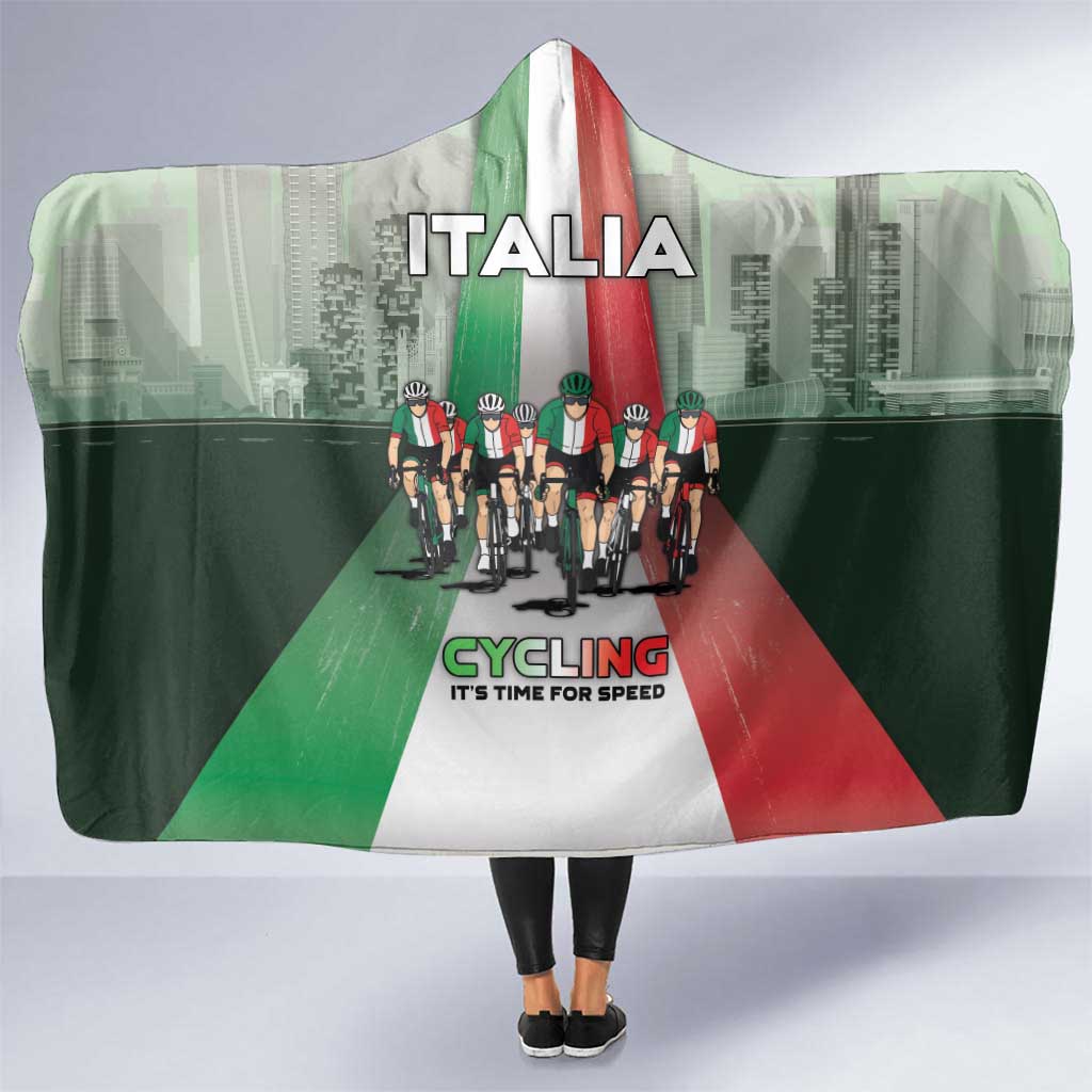 Italy Cycling Hooded Blanket Life In The Bike Lane - Wonder Print Shop