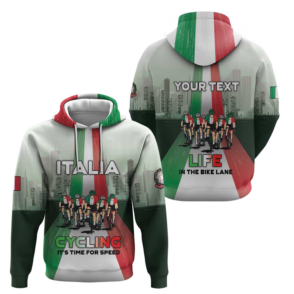 Personalized Italy Cycling Hoodie Life In The Bike Lane - Wonder Print Shop
