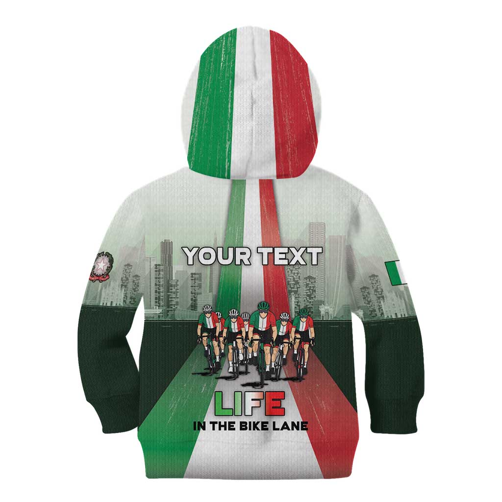 Personalized Italy Cycling Kid Hoodie Life In The Bike Lane - Wonder Print Shop