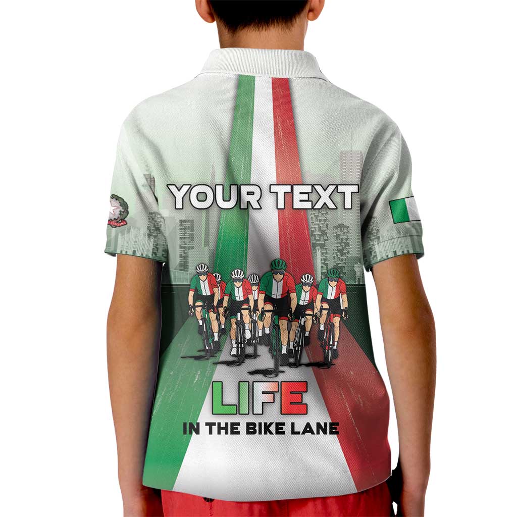 Personalized Italy Cycling Kid Polo Shirt Life In The Bike Lane - Wonder Print Shop