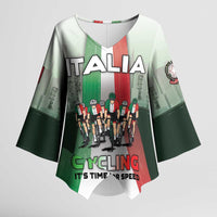 Personalized Italy Cycling Kimono Sleeve Blouse Life In The Bike Lane - Wonder Print Shop