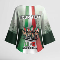 Personalized Italy Cycling Kimono Sleeve Blouse Life In The Bike Lane - Wonder Print Shop