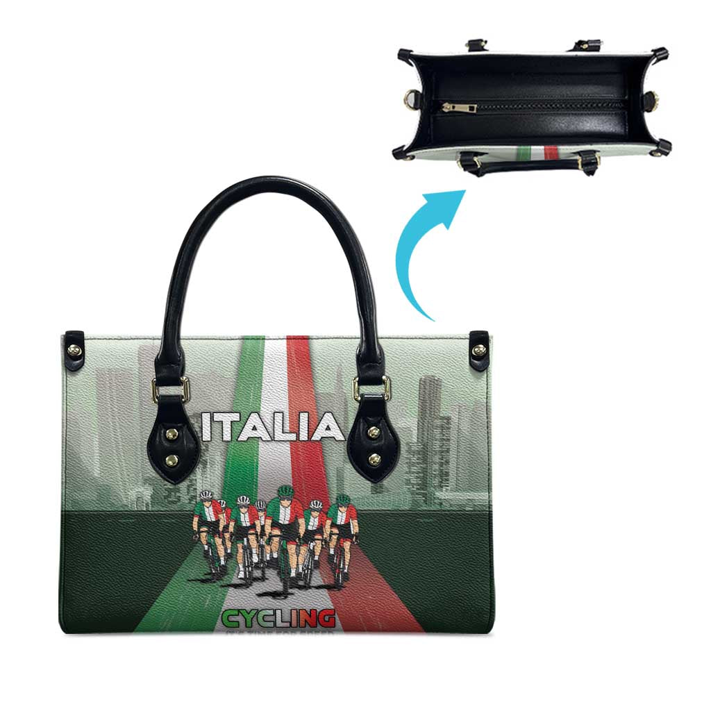 Italy Cycling Leather Bag Life In The Bike Lane - Wonder Print Shop