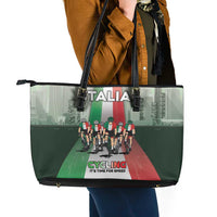 Italy Cycling Leather Tote Bag Life In The Bike Lane - Wonder Print Shop