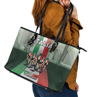 Italy Cycling Leather Tote Bag Life In The Bike Lane - Wonder Print Shop