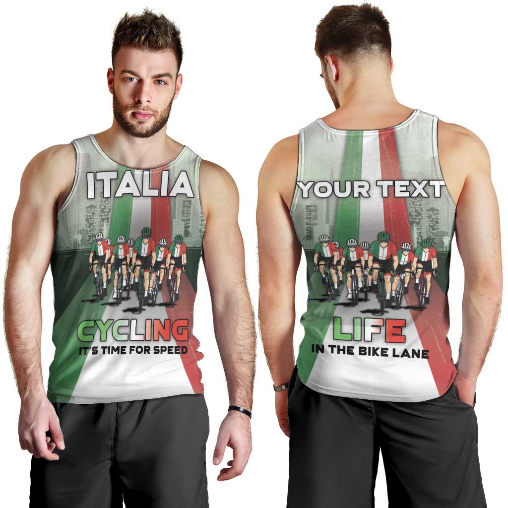 Personalized Italy Cycling Men Tank Top Life In The Bike Lane - Wonder Print Shop