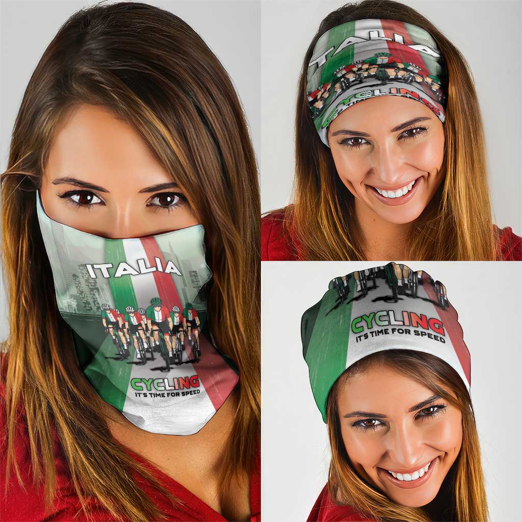 Italy Cycling Neck Gaiter Life In The Bike Lane - Wonder Print Shop