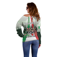 Personalized Italy Cycling Off Shoulder Sweater Life In The Bike Lane - Wonder Print Shop