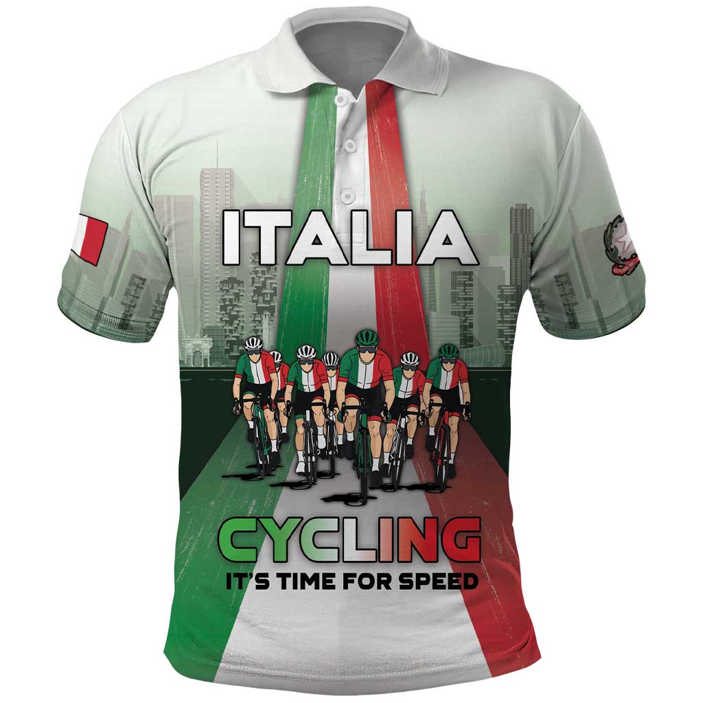 Personalized Italy Cycling Polo Shirt Life In The Bike Lane - Wonder Print Shop