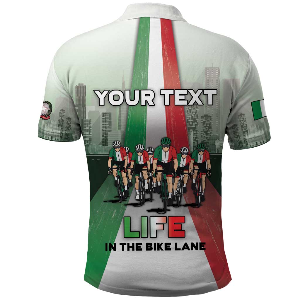 Personalized Italy Cycling Polo Shirt Life In The Bike Lane - Wonder Print Shop