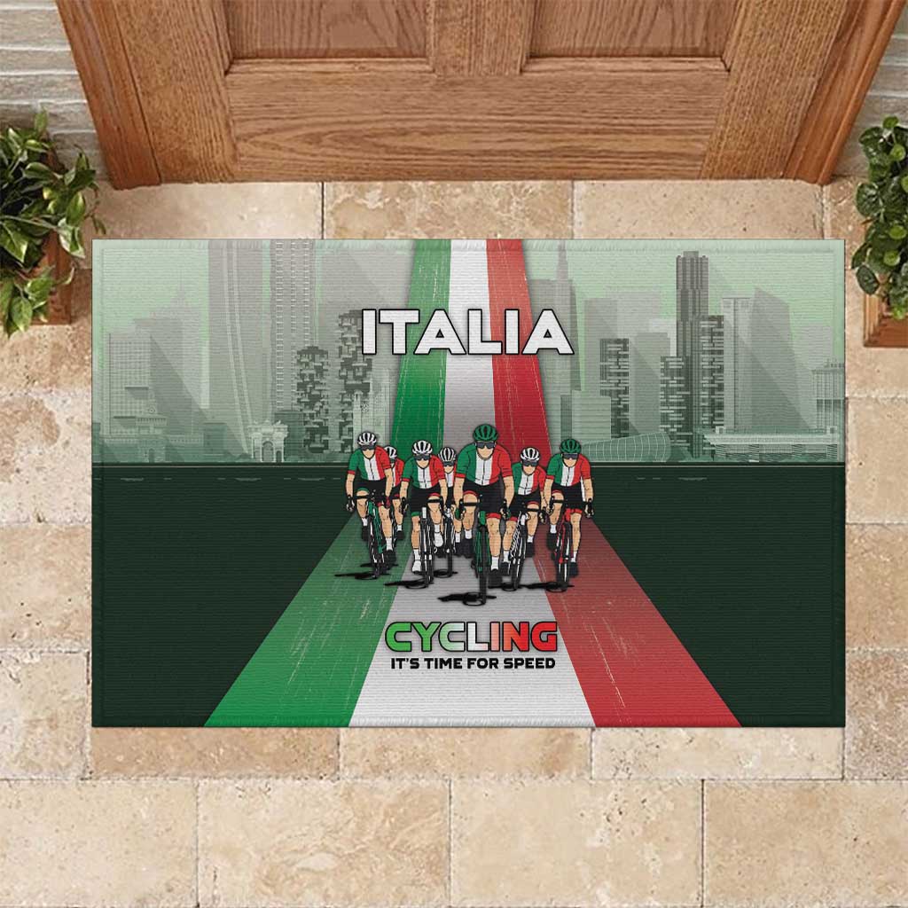 Italy Cycling Rubber Doormat Life In The Bike Lane - Wonder Print Shop