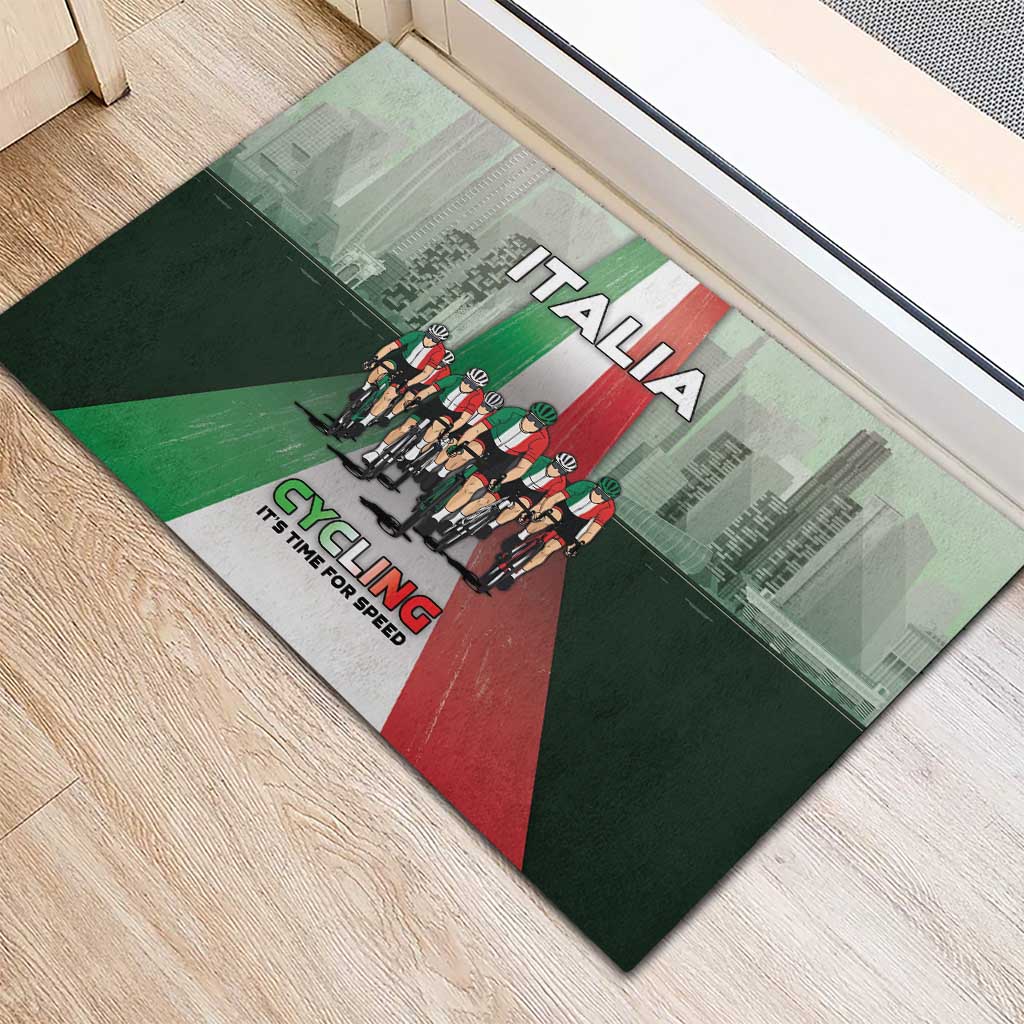 Italy Cycling Rubber Doormat Life In The Bike Lane - Wonder Print Shop