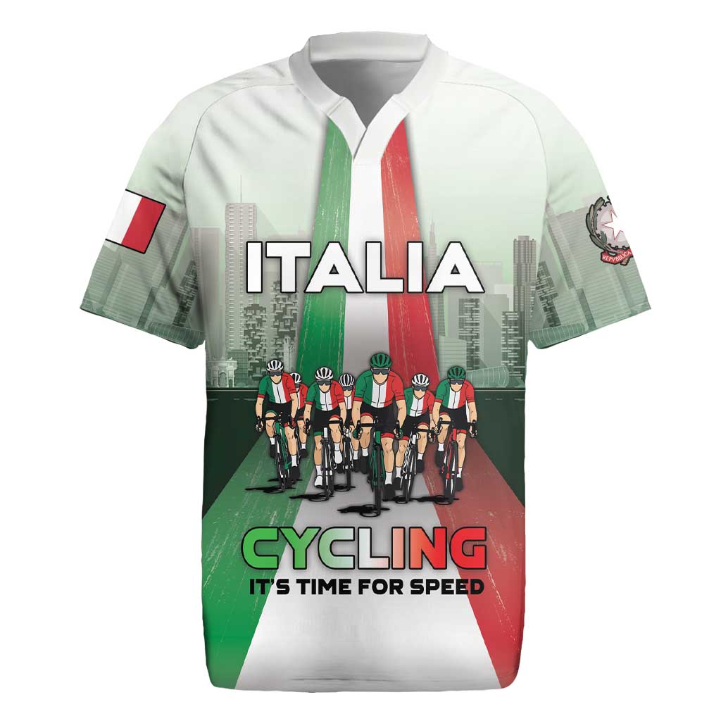 Personalized Italy Cycling Rugby Jersey Life In The Bike Lane - Wonder Print Shop