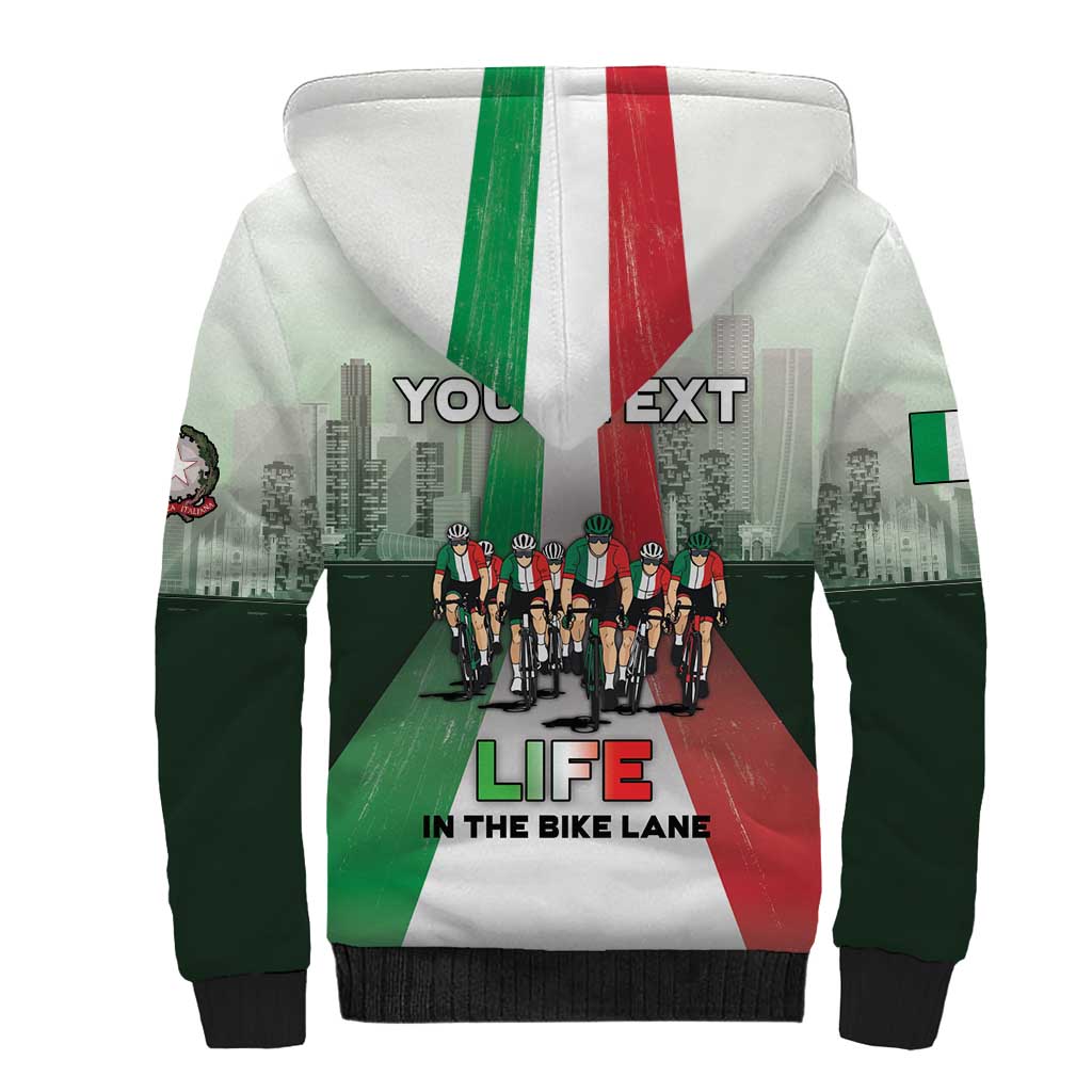 Personalized Italy Cycling Sherpa Hoodie Life In The Bike Lane - Wonder Print Shop