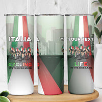 Personalized Italy Cycling Skinny Tumbler Life In The Bike Lane - Wonder Print Shop