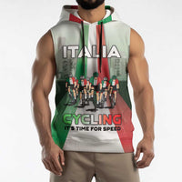 Personalized Italy Cycling Sleeveless Hoodie Life In The Bike Lane - Wonder Print Shop