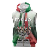 Personalized Italy Cycling Sleeveless Zip Hoodie Life In The Bike Lane - Wonder Print Shop