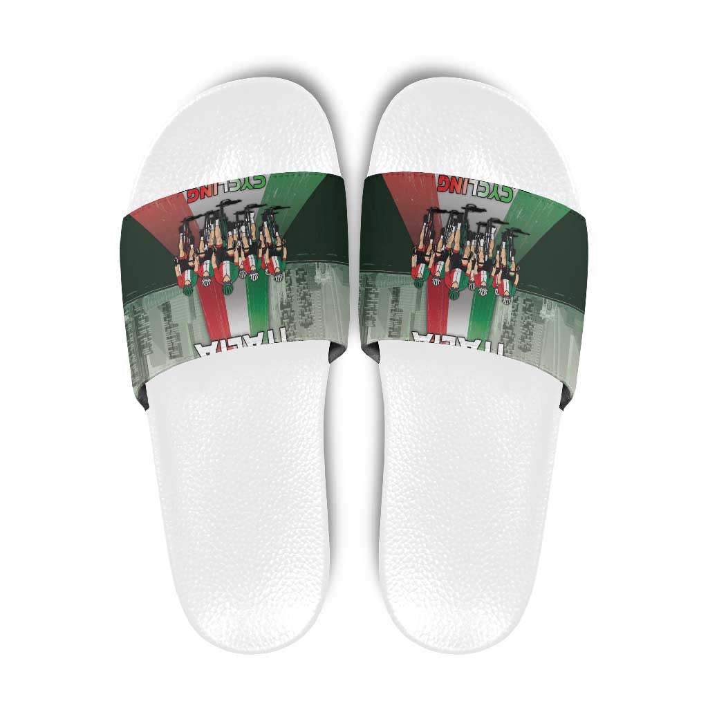 Italy Cycling Slide Sandals Life In The Bike Lane - Wonder Print Shop