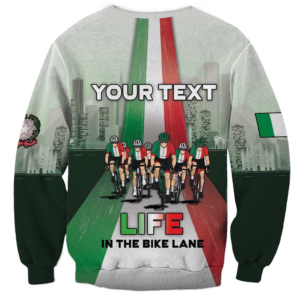 Personalized Italy Cycling Sweatshirt Life In The Bike Lane - Wonder Print Shop