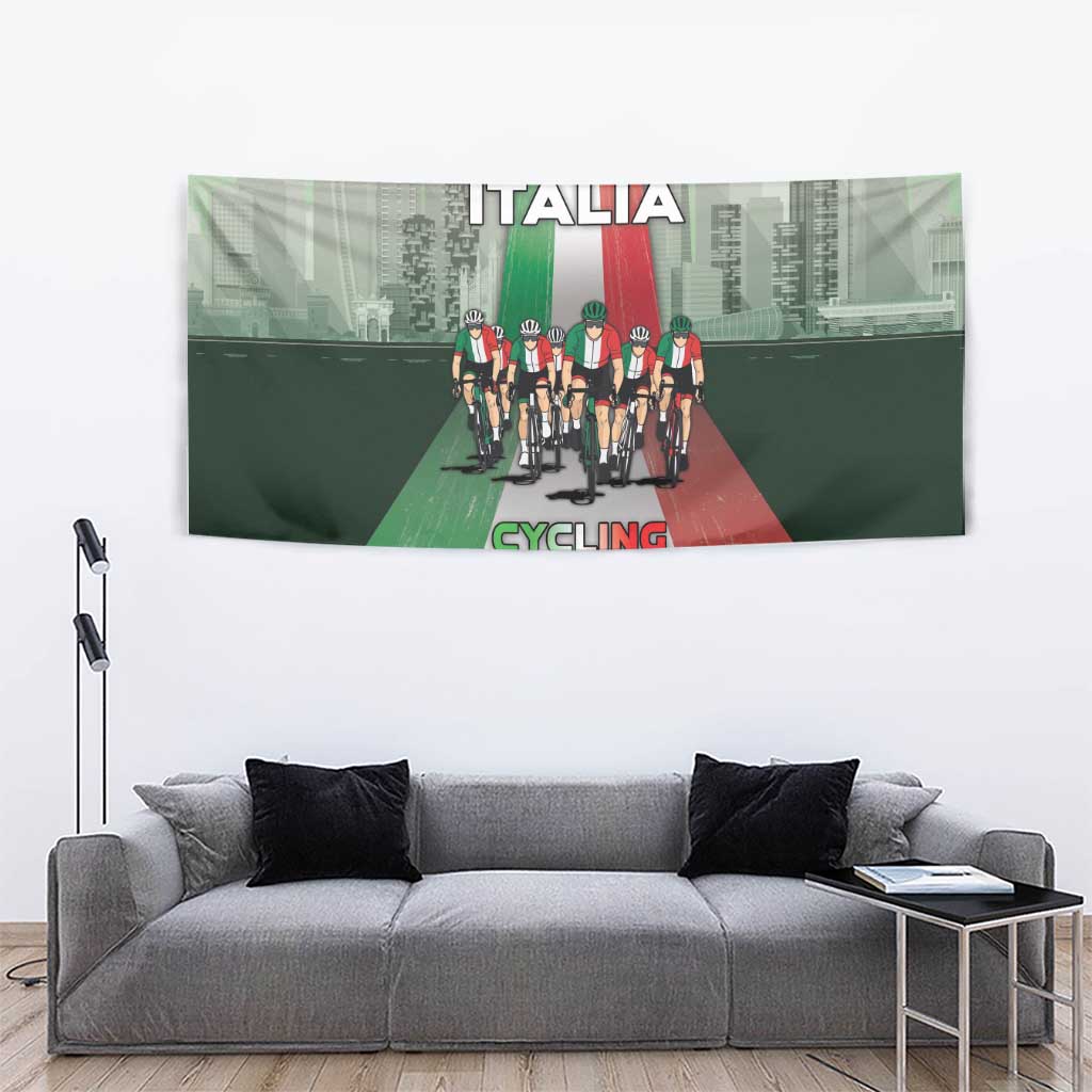 Italy Cycling Tapestry Life In The Bike Lane - Wonder Print Shop