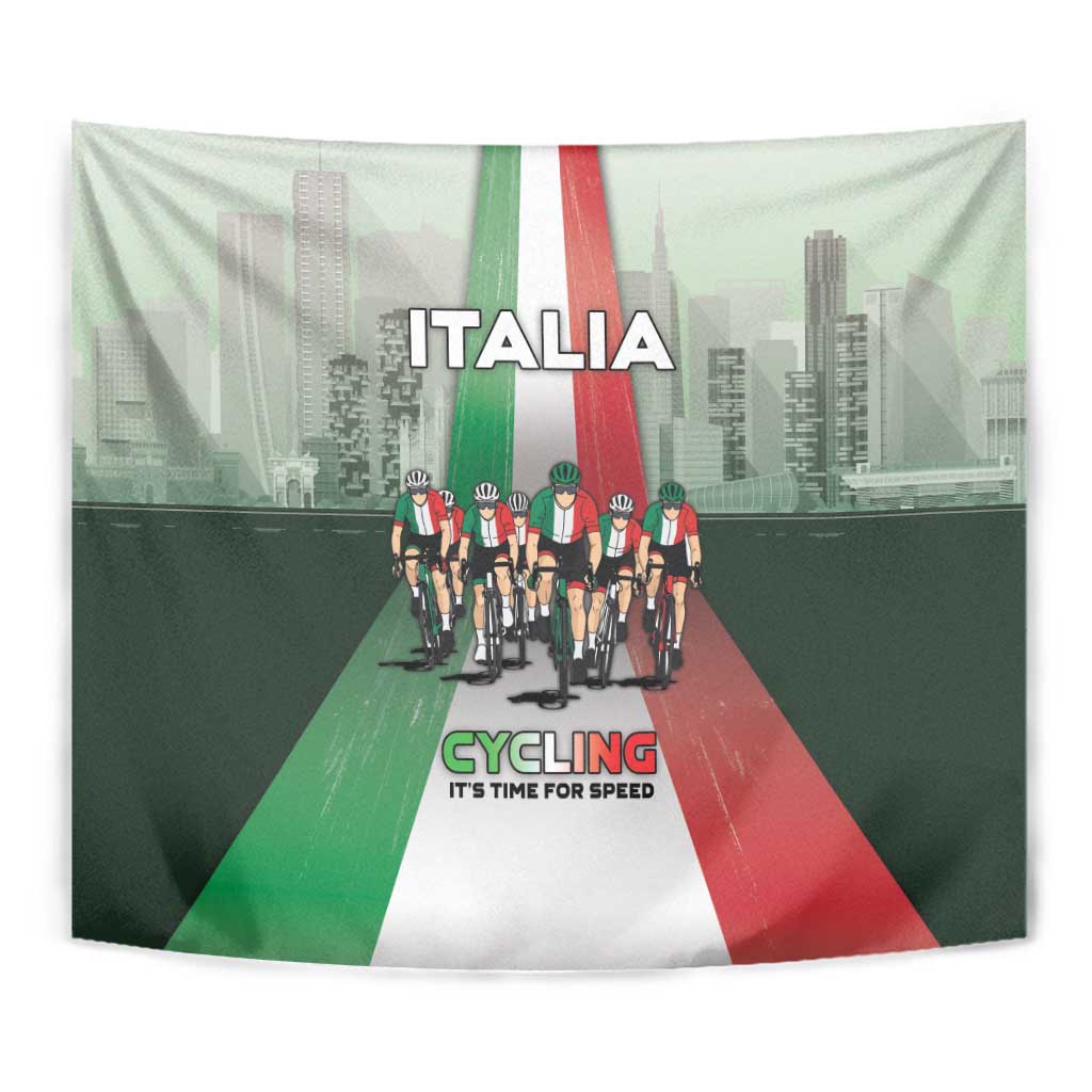 Italy Cycling Tapestry Life In The Bike Lane - Wonder Print Shop