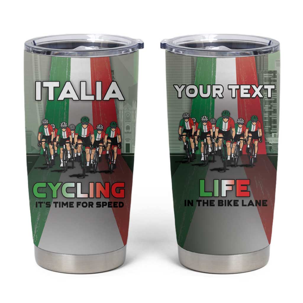 Personalized Italy Cycling Tumbler Cup Life In The Bike Lane - Wonder Print Shop
