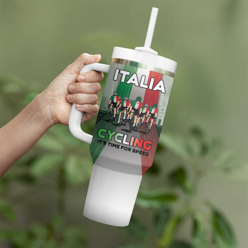 Personalized Italy Cycling Tumbler With Handle Life In The Bike Lane - Wonder Print Shop