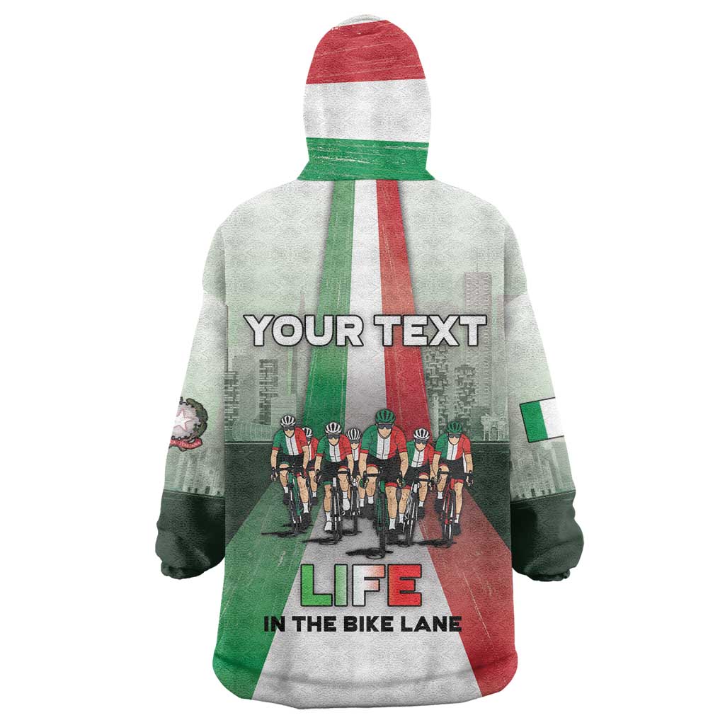 Personalized Italy Cycling Wearable Blanket Hoodie Life In The Bike Lane - Wonder Print Shop
