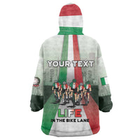 Personalized Italy Cycling Wearable Blanket Hoodie Life In The Bike Lane - Wonder Print Shop