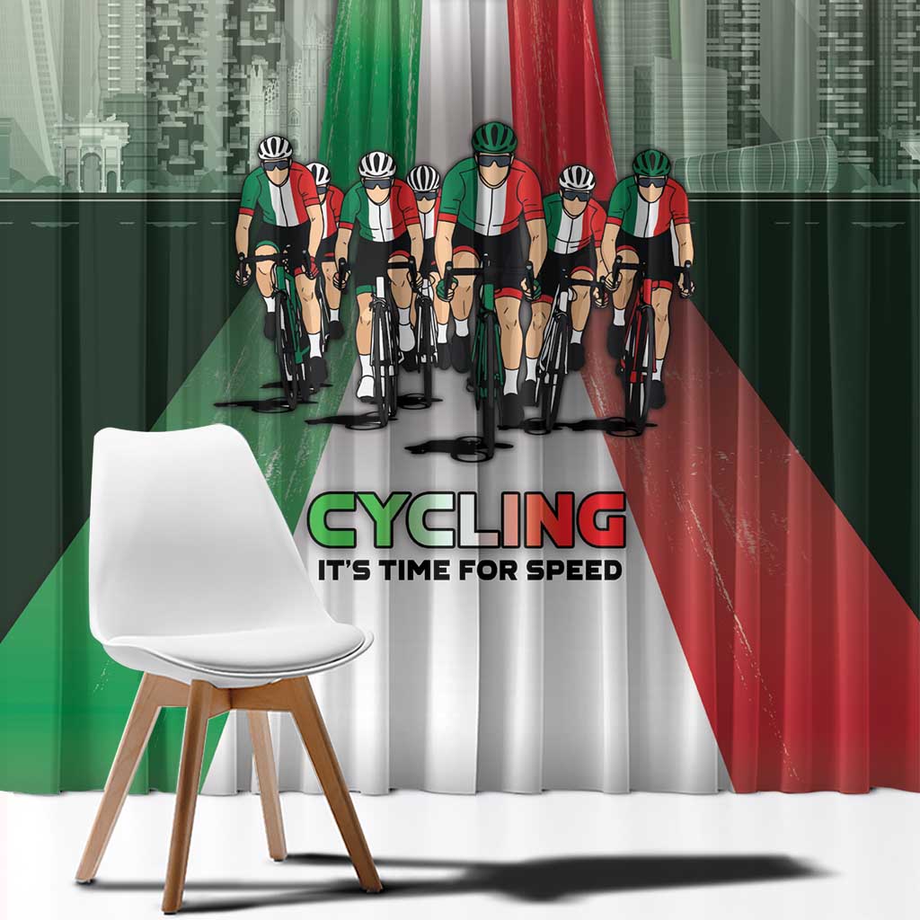 Italy Cycling Window Curtain Life In The Bike Lane - Wonder Print Shop