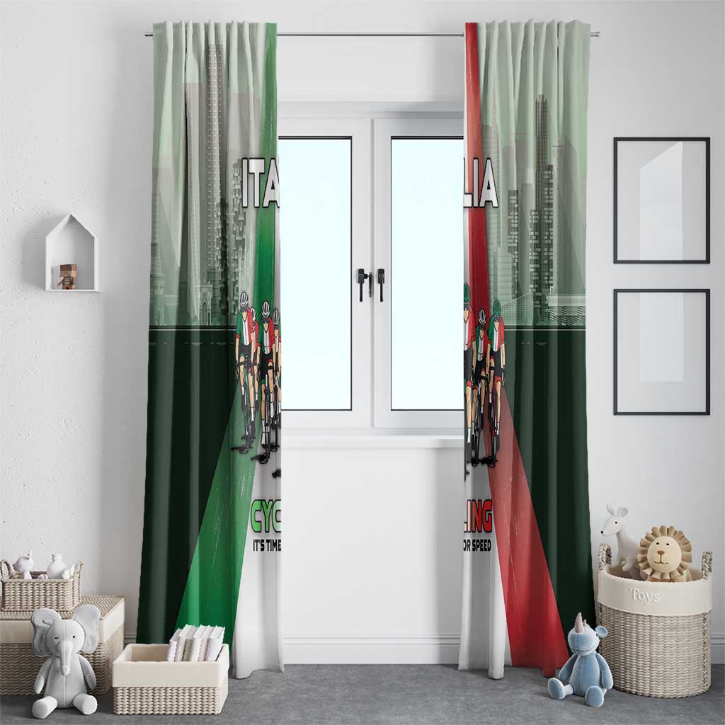 Italy Cycling Window Curtain Life In The Bike Lane - Wonder Print Shop