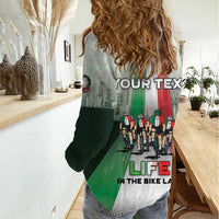 Personalized Italy Cycling Women Casual Shirt Life In The Bike Lane - Wonder Print Shop