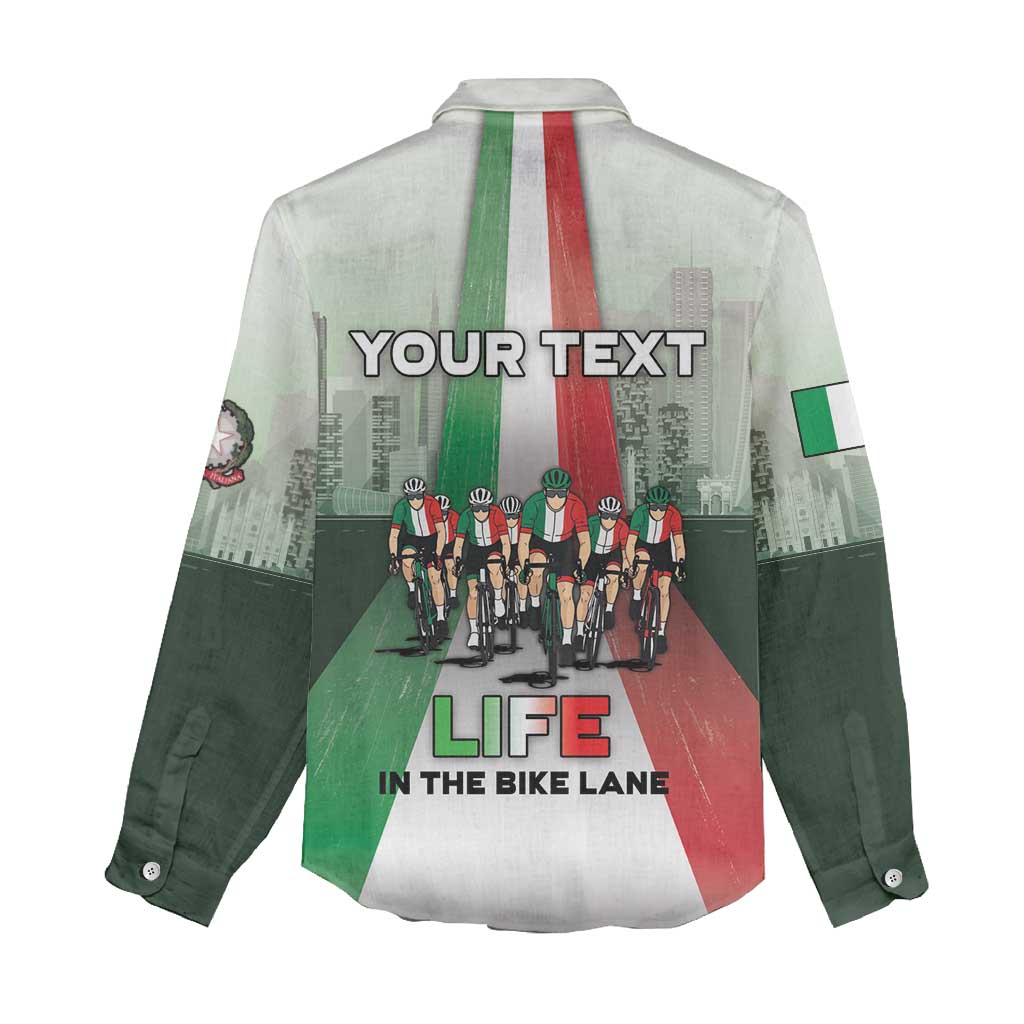 Personalized Italy Cycling Women Casual Shirt Life In The Bike Lane - Wonder Print Shop