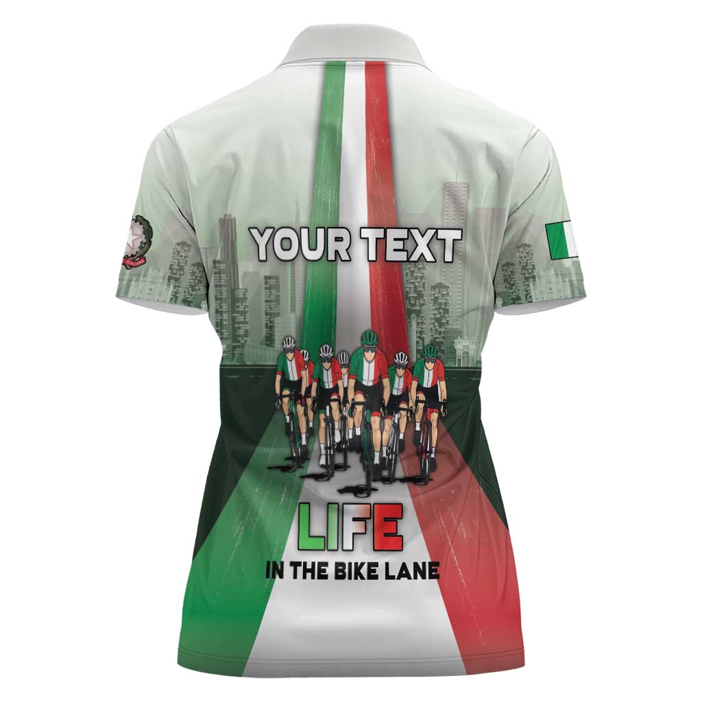 Personalized Italy Cycling Women Polo Shirt Life In The Bike Lane - Wonder Print Shop