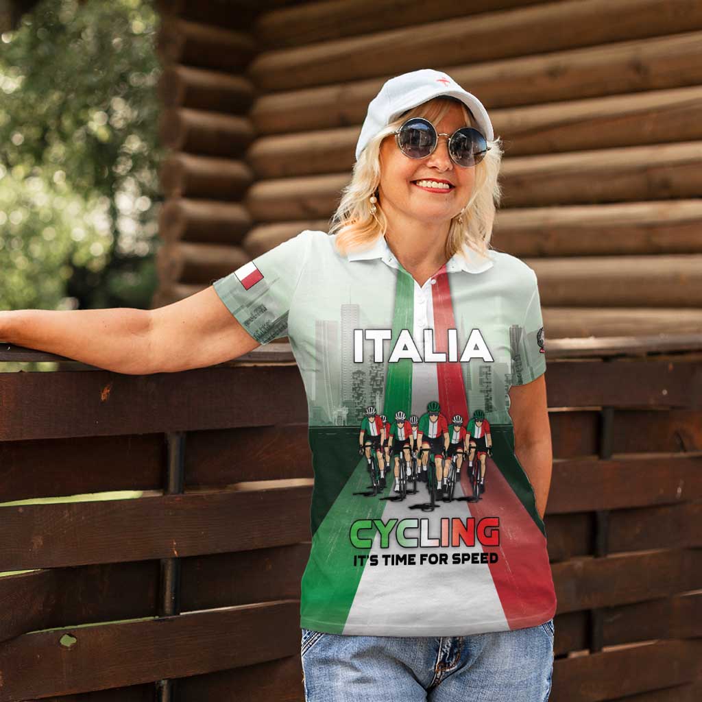 Personalized Italy Cycling Women Polo Shirt Life In The Bike Lane - Wonder Print Shop