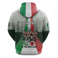 Personalized Italy Cycling Zip Hoodie Life In The Bike Lane - Wonder Print Shop