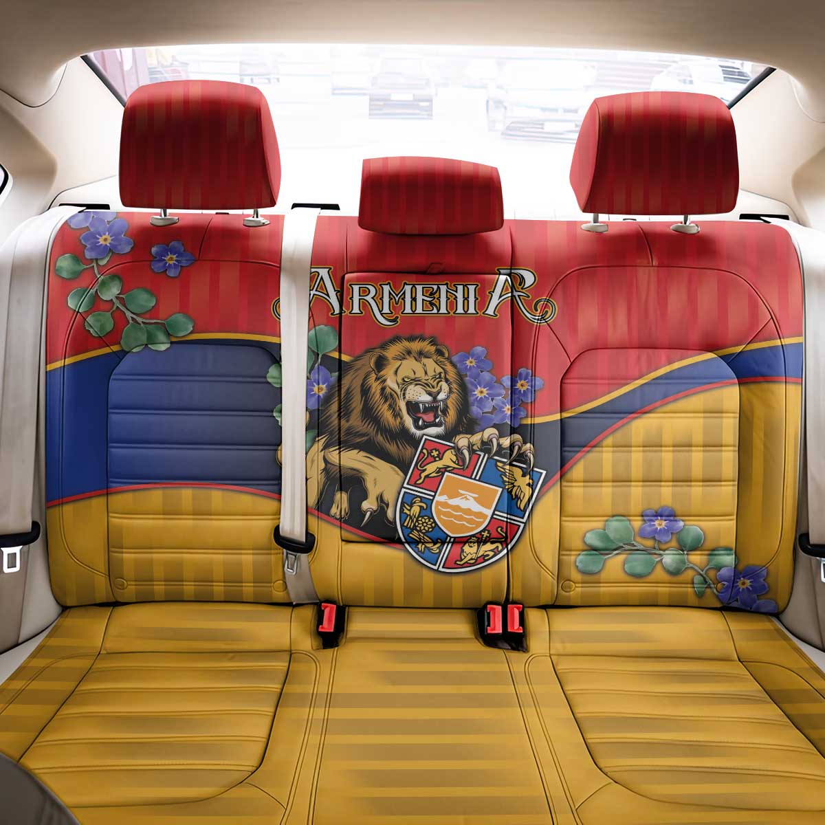 Armenia Back Car Seat Cover Lion As National Symbol - Wonder Print Shop