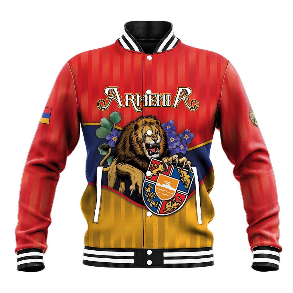 Personalized Armenia Baseball Jacket Lion As National Symbol - Wonder Print Shop