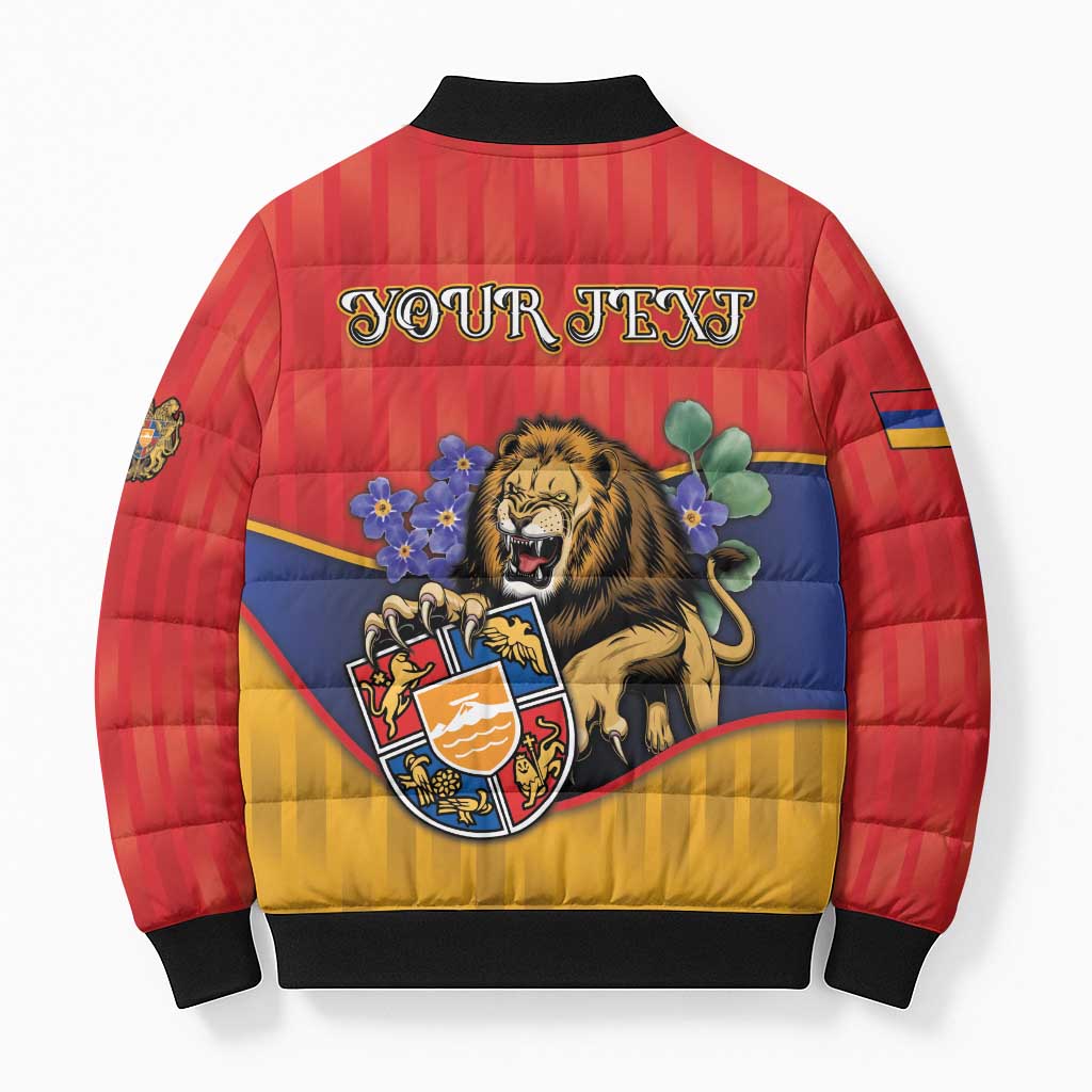 Personalized Armenia Bomber Puffer Jacket Lion As National Symbol - Wonder Print Shop
