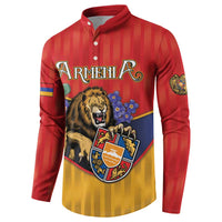 Personalized Armenia Button Sweatshirt Lion As National Symbol - Wonder Print Shop