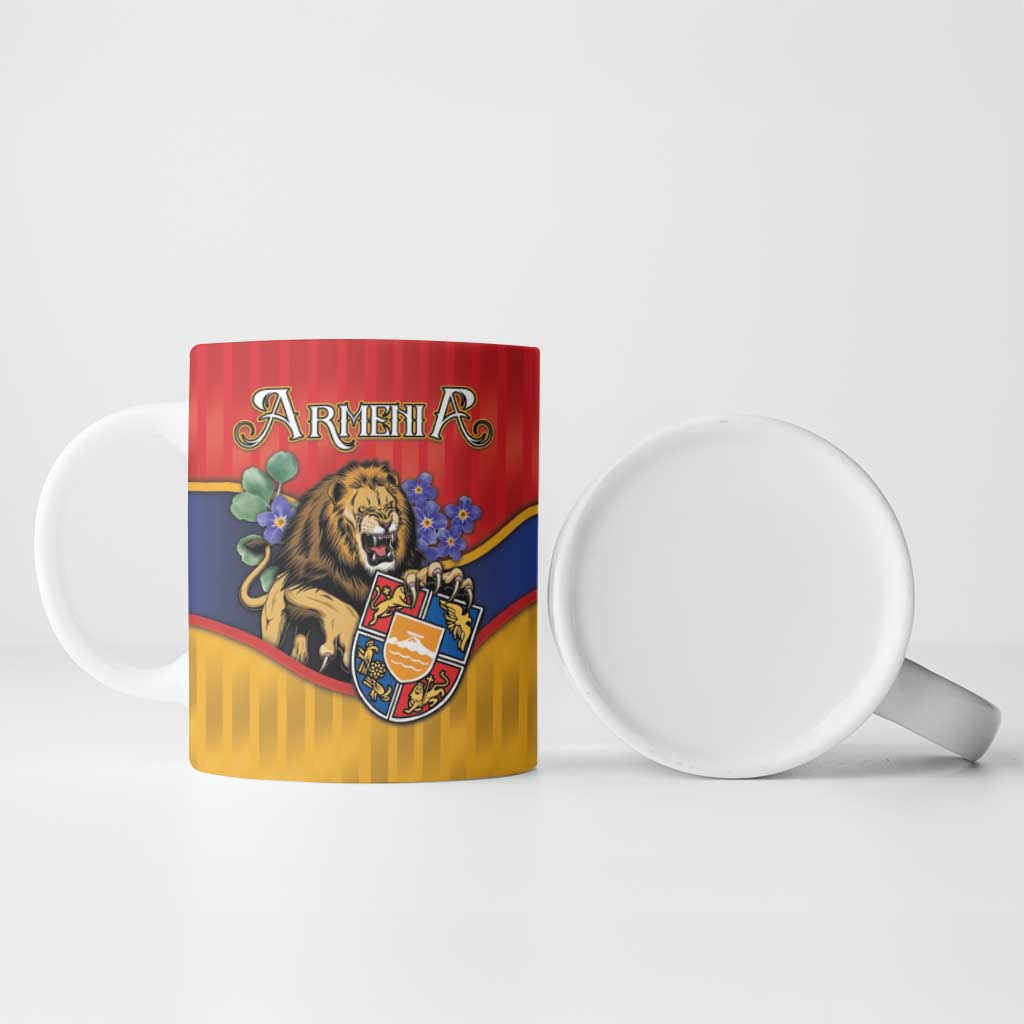 Personalized Armenia Ceramic Mug Lion As National Symbol - Wonder Print Shop