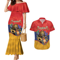 Personalized Armenia Couples Matching Mermaid Dress and Hawaiian Shirt Lion As National Symbol - Wonder Print Shop