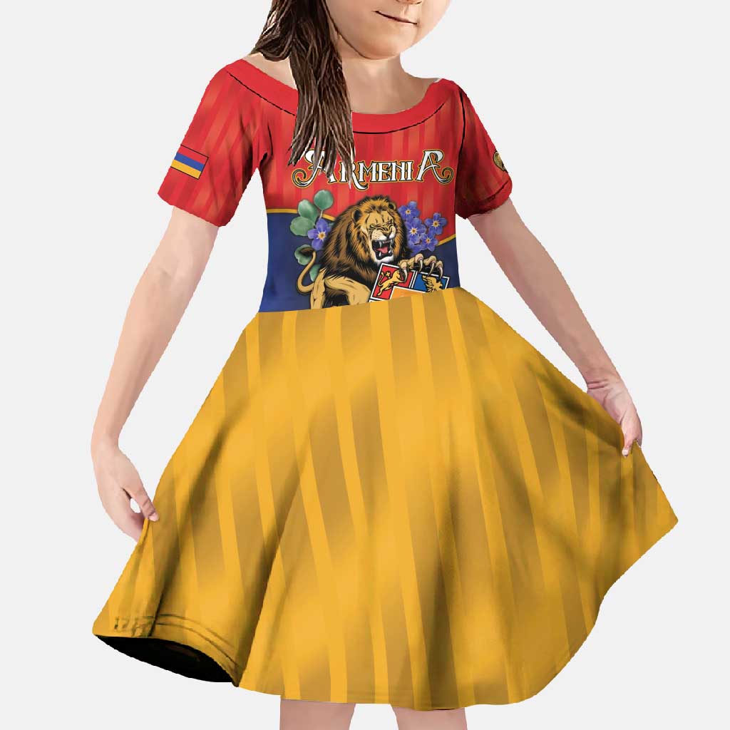 Personalized Armenia Family Matching Mermaid Dress and Hawaiian Shirt Lion As National Symbol - Wonder Print Shop