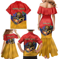 Personalized Armenia Family Matching Mermaid Dress and Hawaiian Shirt Lion As National Symbol - Wonder Print Shop