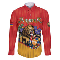 Personalized Armenia Family Matching Off The Shoulder Long Sleeve Dress and Hawaiian Shirt Lion As National Symbol - Wonder Print Shop