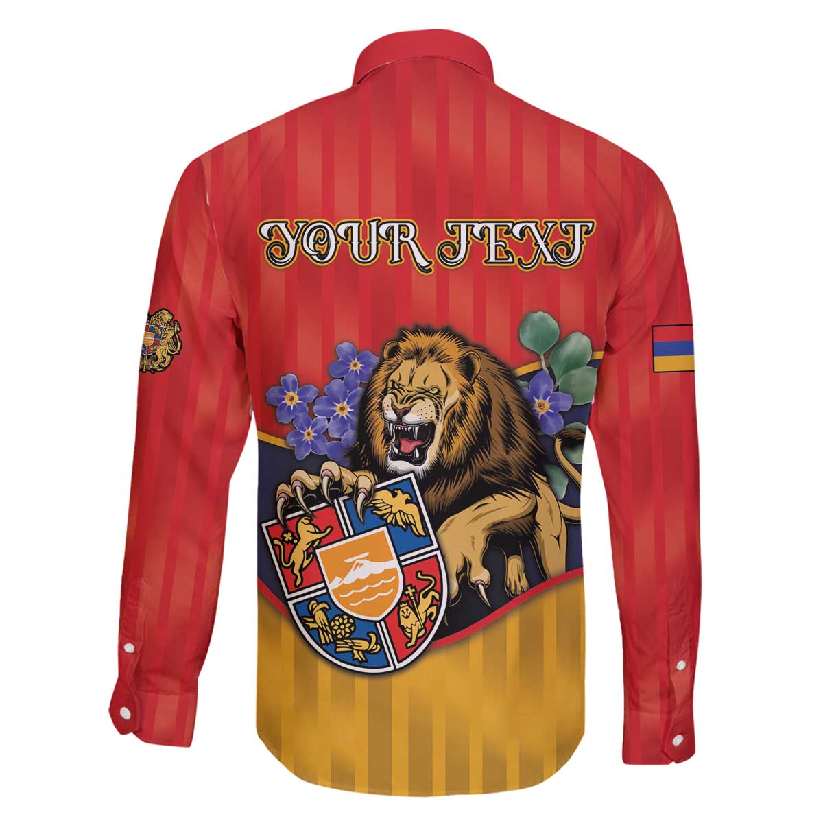 Personalized Armenia Family Matching Off The Shoulder Long Sleeve Dress and Hawaiian Shirt Lion As National Symbol - Wonder Print Shop