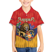 Personalized Armenia Family Matching Off The Shoulder Long Sleeve Dress and Hawaiian Shirt Lion As National Symbol - Wonder Print Shop